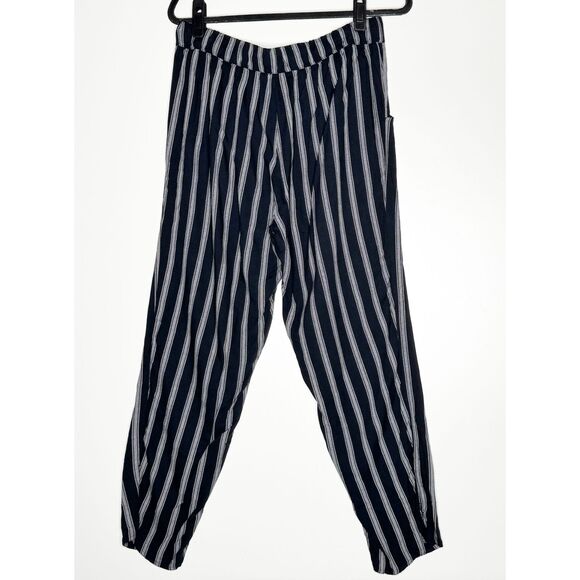 American Eagle Striped Pull On Drawstring Flowy Pants Women's Size Large - Picture 6 of 7